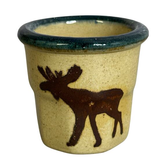 Vintage Monroe Salt Works Moose Pattern Votive Candle Holders 2.5 inch Tall - Picture 1 of 6